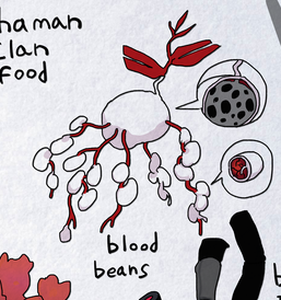 Blood beans, from cart of Shigu foods.